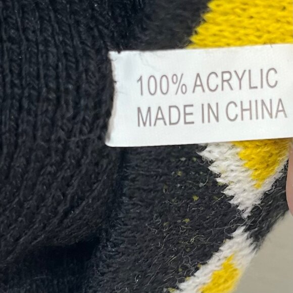 Highmark Pittsburgh Pirates Argyle Beanie Hat Black Yellow Fanwear - Picture 6 of 6